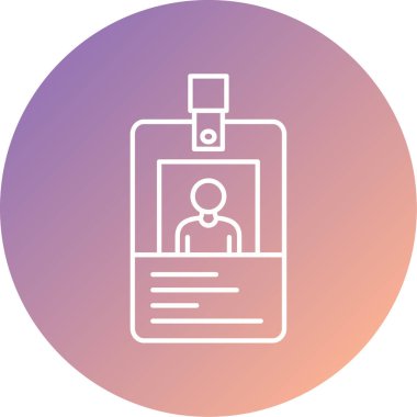 ID kart simgesi vektör illüstrasyonu