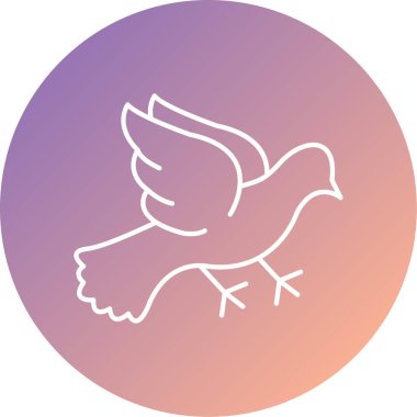 Güvercin. Web simgesi basit illüstrasyon