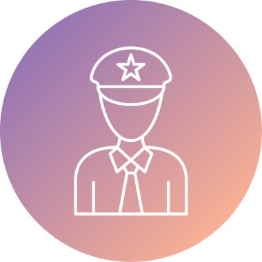 Polis simgesi, vektör illüstrasyonu