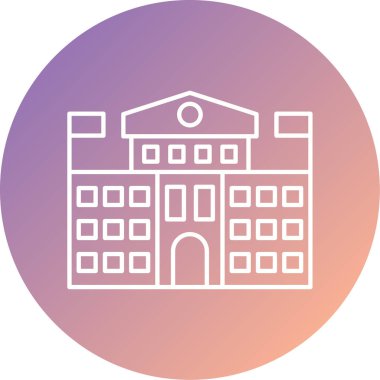 Üniversite. Web simgesi basit illüstrasyon