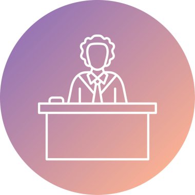 konferans ikonu vektör illüstrasyonu