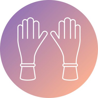 Eldiven. Web simgesi basit illüstrasyon