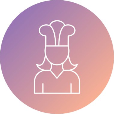 Şef simgesinin vektör illüstrasyonu