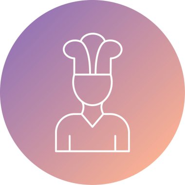 Şef simgesinin vektör illüstrasyonu