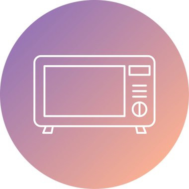 Düz biçimde mikrodalga vektör çizimi.