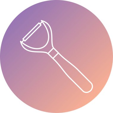 Bıçak soyma simgesinin vektör çizimi