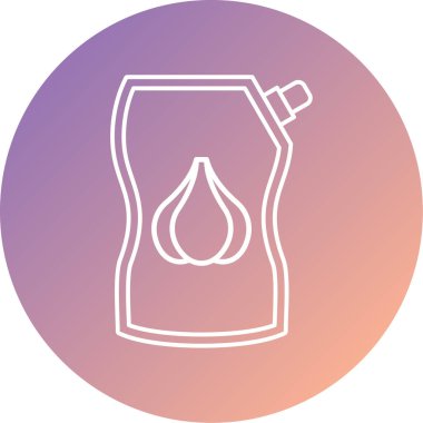 Ketçap simgesinin vektör illüstrasyonu