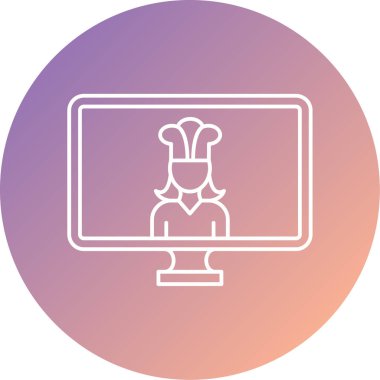 Bilgisayar simgesinin vektör illüstrasyonu