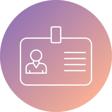 kimlik kartı simgesinin vektör illüstrasyonu