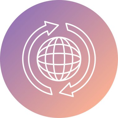 Dünya simgesinin vektör illüstrasyonu