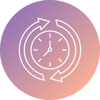 Saat simgesinin vektör illüstrasyonu