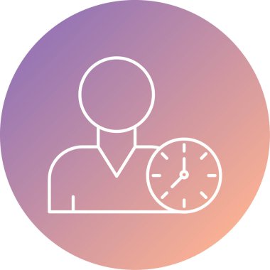 Man avatar çizgi vektör simgesi