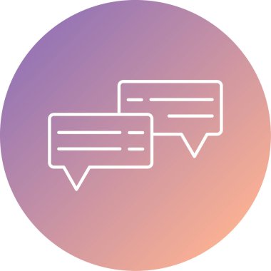 Konuş. Web simgesi basit illüstrasyon