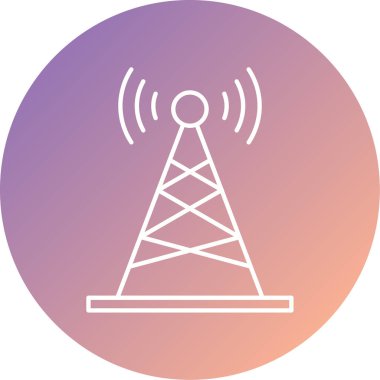 vektör kablosuz anten simgesi