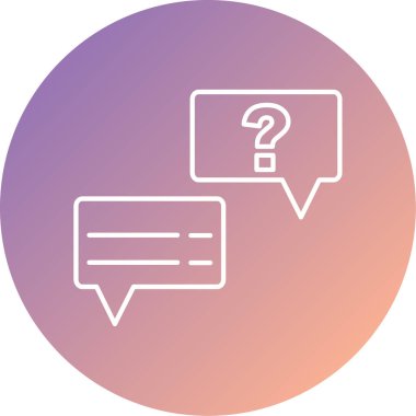 Sohbet web simgesi vektör illüstrasyonu