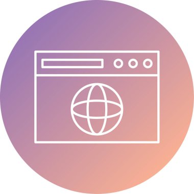 İnternet sitesi. Web simgesi basit tasarım