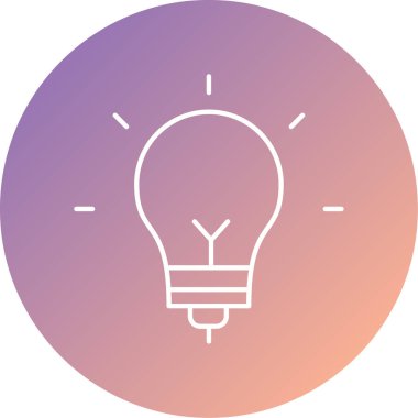 Ampul. Web simgesi basit illüstrasyon