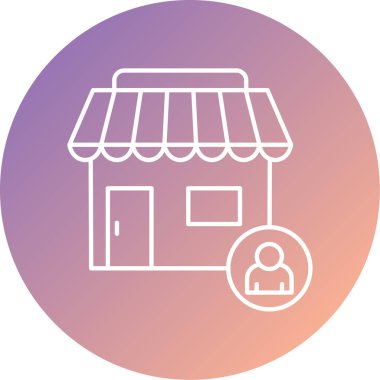 Mağaza. Web simgesi vektör illüstrasyonu