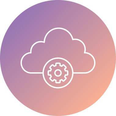 bulut simgesi, vektör illüstrasyonu