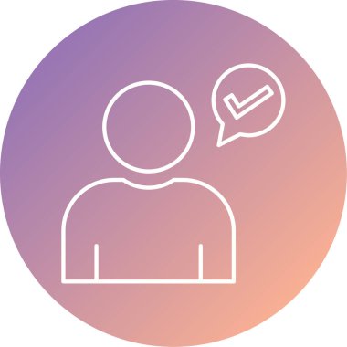 Tek adam simgesinin vektör illüstrasyonu