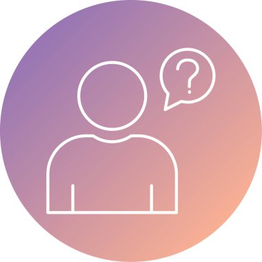 Tek adam simgesinin vektör illüstrasyonu