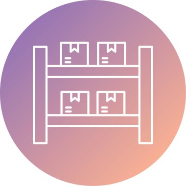 Depo. Web simgesi basit illüstrasyon