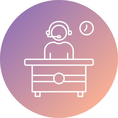 Müşteri hizmeti simgesi, vektör illüstrasyonu