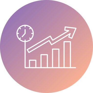 iş büyümesi grafik çizgisi vektör simgesi