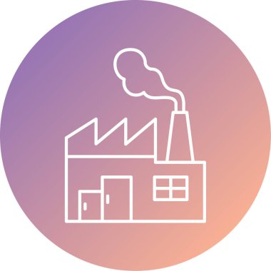 Fabrika. Web simgesi basit illüstrasyon