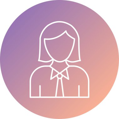 Kadın simgesinin vektör illüstrasyonu