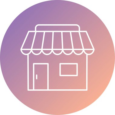 dükkan simgesi vektör illüstrasyonu