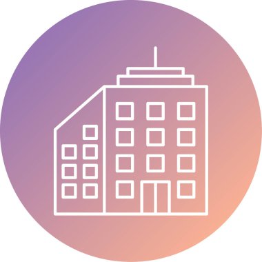 Modern yapı simgesinin vektör illüstrasyonu