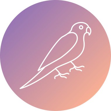 Bir kuş simgesinin vektör illüstrasyonu