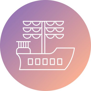 Gemi simgelerinin illüstrasyon vektörü 