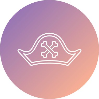 Korsan şapkasının vektör simgesi