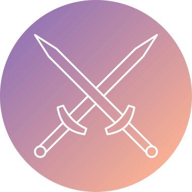 kılıç vektör simgesi modern basit illüstrasyon