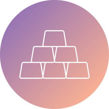 Tek altın çubuk simgesinin vektör illüstrasyonu