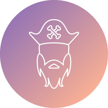 Korsan simgesinin vektör illüstrasyonu