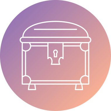 Göğüs kutusu simgesinin vektör illüstrasyonu