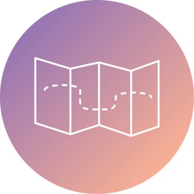 Harita. Web simgesi basit illüstrasyon