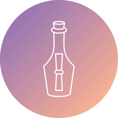 Şarap şişesi simge vektör çizim