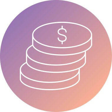 Bozuk para simgesinin vektör illüstrasyonu