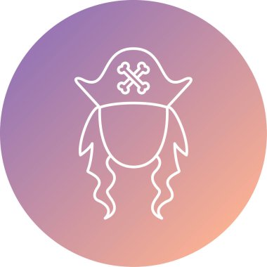 Korsan simgesinin vektör illüstrasyonu 