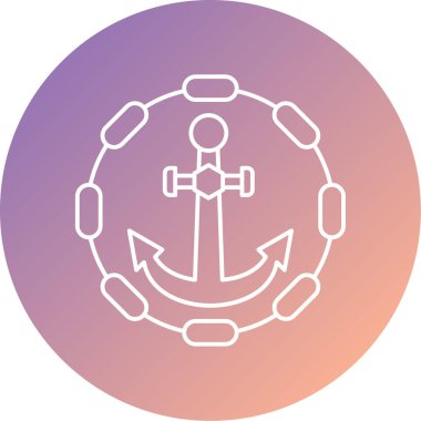 Web için çapa simgesinin vektör illüstrasyonu