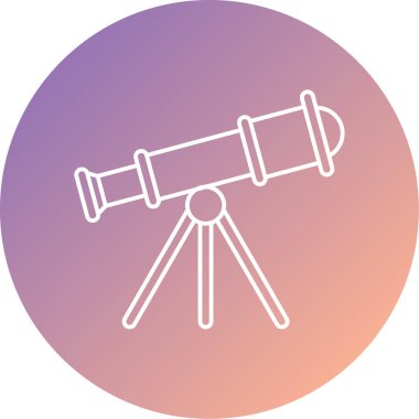 Teleskop. Web simgesi basit tasarım