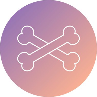 Kemikler simge vektör çizim