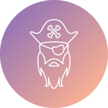 Korsan simgesinin vektör illüstrasyonu 