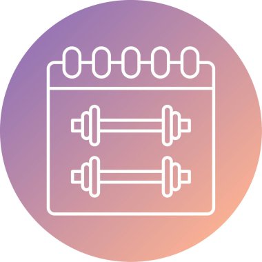 Modern spor salonu ikonunun vektör illüstrasyonu