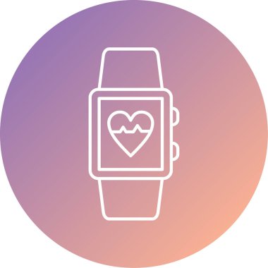 akıllı saat vektör düz simgesi