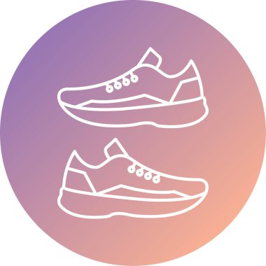 Spor ayakkabılar. Web simgesi basit illüstrasyon